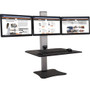 Victor High Rise Electric Triple Monitor Standing Desk - 23" to 34" Screen Support - 37.50 lb Load Capacity - 20" Height x 28" Width x 23" Depth - Desktop, Tabletop - High Pressure Laminate (HPL) Product Image 