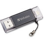 Verbatim Store 'n' Go Dual USB 3.0 Flash Drive for Apple Lightning Devices, 32 GB, Graphite (VER49300) View Product Image