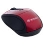 Verbatim Mini Travel Mouse, Wireless, 2.0 USB, 2"x3"x1-1/4", Red (VER97540) View Product Image