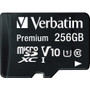 Verbatim Premium 256 GB Class 10/UHS-I (U1) microSDXC - 1 Pack View Product Image