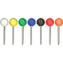Gem Office Products Round Head Map Tacks - 0.18" Head - 0.4" Length - Assorted - (GEMMTA) Product Image 