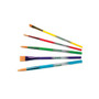 Crayola Arts and Craft Brush Set, Assorted Sizes, Natural Hair, Angled, Flat, Round, 5/Set View Product Image