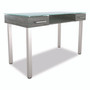 Union & Scale Prestige Glass Writing Desk, 47.1" x 23.5" x 29.5", Gray View Product Image