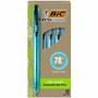 BIC Ecolutions Ballpoint Pen - 1 mm Medium Pen Point - Refillable - Retractable - Black Ink - Semi Clear Barrel Product Image 