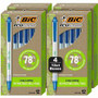 BIC Ecolutions Clic Stic Ballpoint Pen - 1 mm Medium Pen Point - Retractable - Blue Ink - Semi Clear Barrel Product Image 