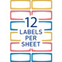Avery Kids Handwritten Identification Labels, 1.75 x 0.75, Borders: Blue, Orange, Yellow, 12 Labels/Sheet, 5 Sheets/Pack View Product Image