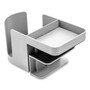 deflecto Standing Desk Cup Holder Organizer, Two Sections, 3.94 x 7.04 x 3.54, Gray View Product Image