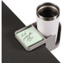 deflecto Standing Desk Cup Holder Organizer, Two Sections, 3.94 x 7.04 x 3.54, Gray View Product Image