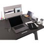 deflecto Standing Desk Small Desk Organizer, Two Sections, 3.85 x 3.85 x 3.54, Gray View Product Image
