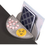 deflecto Standing Desk File Organizer, 2 Sections, Letter Size, 12 x 9.69 x 7.11, Gray View Product Image