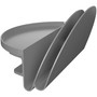 deflecto Standing Desk File Organizer, 2 Sections, Letter Size, 12 x 9.69 x 7.11, Gray View Product Image
