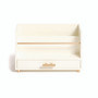 U Brands Juliet Desk Organizer, 3 Compartments, 1 Drawer, 9.5" x 4.2" x 4.9", White/Gold, Wood/Metal View Product Image