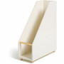 U Brands Juliet Magazine Holder - White - Pine Wood Product Image 