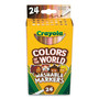Crayola Colors of the World Washable Markers, Fine Bullet Tip, Assorted Colors, 24/Pack (CYO587810) View Product Image