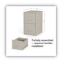 Alera Soho Vertical File Cabinet, 2 Drawers: File/File, Letter, Putty, 14" x 18" x 24.1" View Product Image
