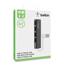 Belkin Ultra-Slim Travel Hub, 4 Ports, Nightshade/White (BLKF4U042BT) View Product Image