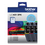 Brother LC4013PKS Ink, 200 Page-Yield, Cyan/Magenta/Yellow, 3/Pack (BRTLC4013PKS) View Product Image