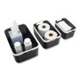 Advantus Open Lid Storage Bin, Assorted Sizes, Black/White, 3/Pack View Product Image