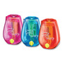Bostitch Twist-n-Sharp Pencil Sharpener, One-Hole, 3.5 x 1.25 x 5.5, Assorted Colors, 3/Box View Product Image