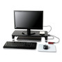 3M Monitor Stand MS100B, 21.6 x 9.4 x 2.7 to 3.9, Black/Clear, Supports 33 lb (MMMMS100B) View Product Image