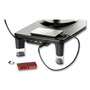 3M Monitor Stand MS100B, 21.6 x 9.4 x 2.7 to 3.9, Black/Clear, Supports 33 lb (MMMMS100B) View Product Image