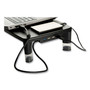 3M Monitor Stand MS100B, 21.6 x 9.4 x 2.7 to 3.9, Black/Clear, Supports 33 lb (MMMMS100B) View Product Image