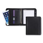 Samsill Professional Zippered Pad Holder/Ring Binder, Pockets, Writing Pad, Vinyl Black (SAM15650) View Product Image