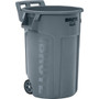 Rubbermaid Commercial Vented Wheeled Brute Container - 44 gal Capacity - Wheels, Ergonomic Handle, Vented - 35.8" Height x 27.6" Width - Resin - Gray Product Image 