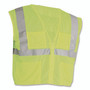 PIP ANSI Class 2 Four Pocket Zipper Safety Vest, Polyester Mesh, Large, Hi-Viz Lime Yellow View Product Image