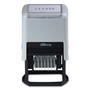 Offistamp Numberer, Pre-Inked/Re-Inkable, 6 Bands, 1.88 x 0.25, Black View Product Image