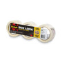 Scotch Box Lock Shipping Packaging Tape, 3" Core, 1.88" x 54.6 yds, Clear, 3/Pack (MMM39503) View Product Image