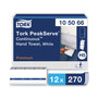 Tork PeakServe Continuous Hand Towel, 1-Ply, 7.91 x 8.85, White, 270 Wipes/Pack, 12 Packs/Carton (TRK105066) View Product Image