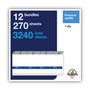 Tork PeakServe Continuous Hand Towel, 1-Ply, 7.91 x 8.85, White, 270 Wipes/Pack, 12 Packs/Carton (TRK105066) View Product Image