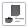 Alera Soho Vertical File Cabinet, 2 Drawers: File/File, Letter, Charcoal, 14" x 18" x 24.1" View Product Image