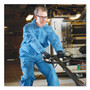 KleenGuard A65 Zipper Front Flame-Resistant Hooded Coveralls, Elastic Wrist and Ankles, X-Large, Blue, 25/Carton (KCC45324) View Product Image