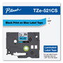 Brother P-Touch TZe Laminated Removable Label Tapes, 0.35" x 26.2 ft, Black on Blue (BRTTZE521CS) View Product Image