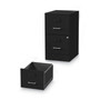 Alera Soho Vertical File Cabinet, 2 Drawers: File/File, Letter, Black, 14" x 18" x 24.1" (ALESVF1824BL) View Product Image