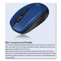 Adesso iMouse S50 Wireless Mini Mouse, 2.4 GHz Frequency/33 ft Wireless Range, Left/Right Hand Use, Blue (ADEIMOUSES50L) View Product Image