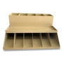 CONTROLTEK Coin Wrapper and Bill Strap 2-Tier Rack, 11 Compartments, 9.38 x 8.13 4.63, Plastic, Pebble Beige (CNK500013) Product Image 