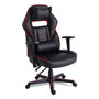 Alera Racing Style Ergonomic Gaming Chair, Supports 275 lb, 15.91" to 19.8" Seat Height, Black/Red Trim Seat/Back, Black/Red Base (ALEGM4136) View Product Image