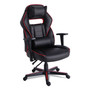 Alera Racing Style Ergonomic Gaming Chair, Supports 275 lb, 15.91" to 19.8" Seat Height, Black/Red Trim Seat/Back, Black/Red Base View Product Image