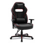 Alera Racing Style Ergonomic Gaming Chair, Supports 275 lb, 15.91" to 19.8" Seat Height, Black/Red Trim Seat/Back, Black/Red Base View Product Image