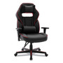 Alera Racing Style Ergonomic Gaming Chair, Supports 275 lb, 15.91" to 19.8" Seat Height, Black/Red Trim Seat/Back, Black/Red Base (ALEGM4136) View Product Image