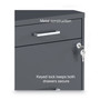 Alera Soho Vertical File Cabinet, 3 Drawers: Pencil/File/File, Letter, Charcoal, 14" x 18" x 26.9" View Product Image