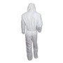 KleenGuard A20 Breathable Particle Protection Coveralls, Zipper Front, Large, White (KCC49113) View Product Image
