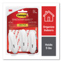Command General Purpose Wire Hooks, Large, Metal, White, 5 lb Capacity, 3 Hooks and 8 Strips/Pack View Product Image