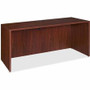 Lorell Essentials Series Credenza Shell - 29.5" Height x 70.9" Width x 23.6" Depth - Finish: Laminate, Mahogany - Grommet, Durable, Adjustable Feet Product Image 