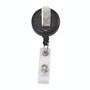 Advantus Clip-On Badge Reel, Extends 30", Black, 12/Pack View Product Image