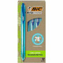 BIC Ecolutions Ballpoint Pen - 1 mm Medium Pen Point - Retractable - Blue Ink - Semi Clear Barrel Product Image 