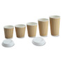 Genuine Joe Hot Cups, Rippled, 16 oz, 125/BD, Brown (GJO11257BD) View Product Image